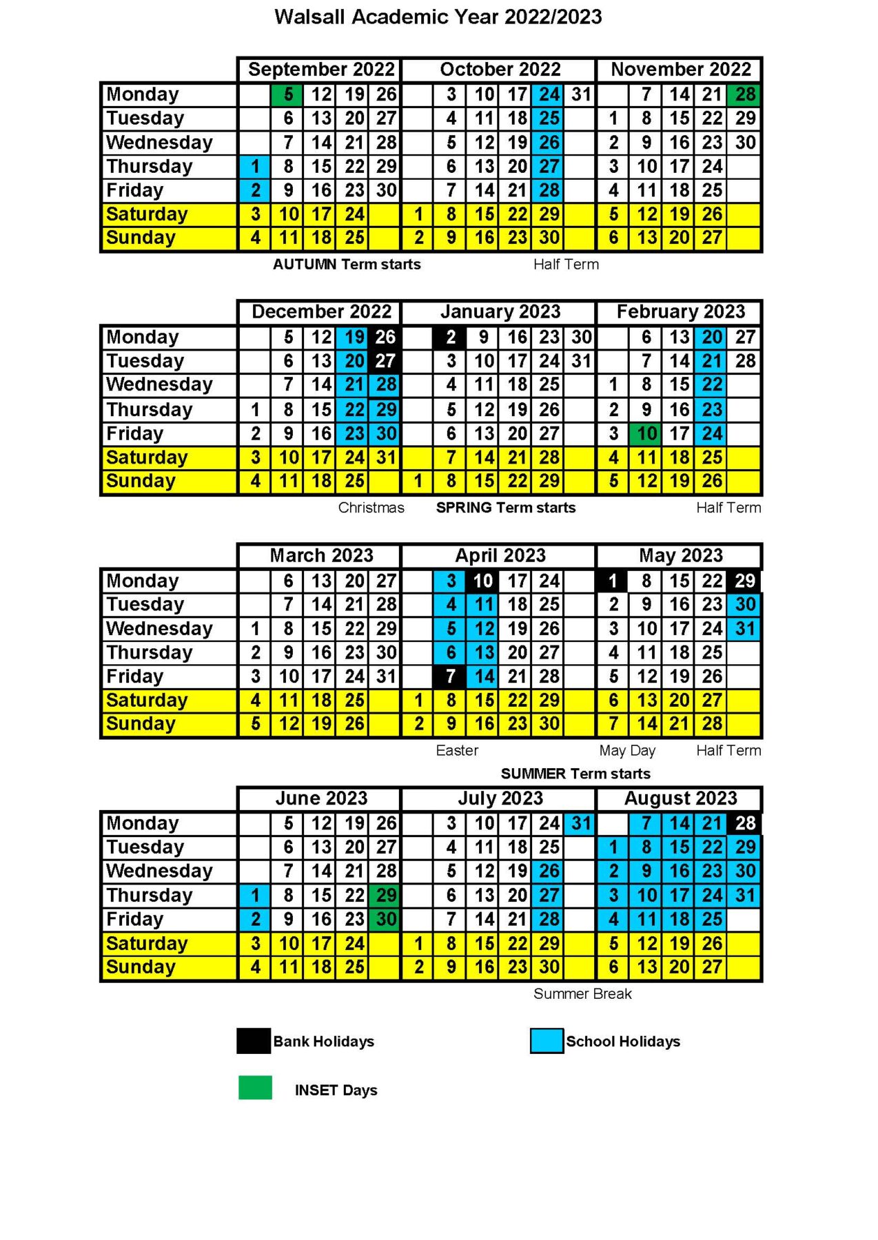 M lt Evez K zel Walsall School Term Dates Kirak s J t k Kapszula 