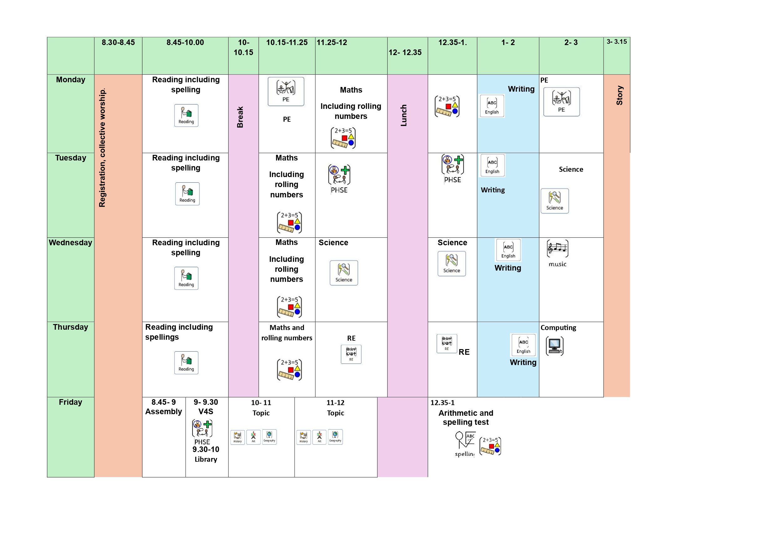 Year 2 Timetable Page 0001