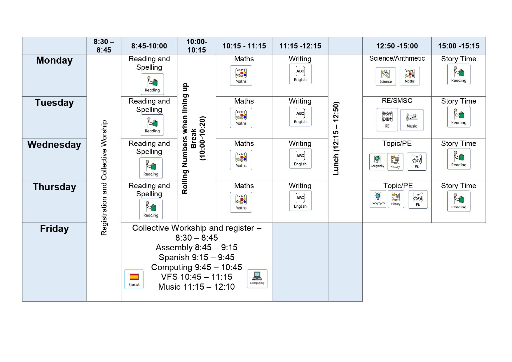 Year 3 Summer 1 Timetable 2024 2025 Page 0001